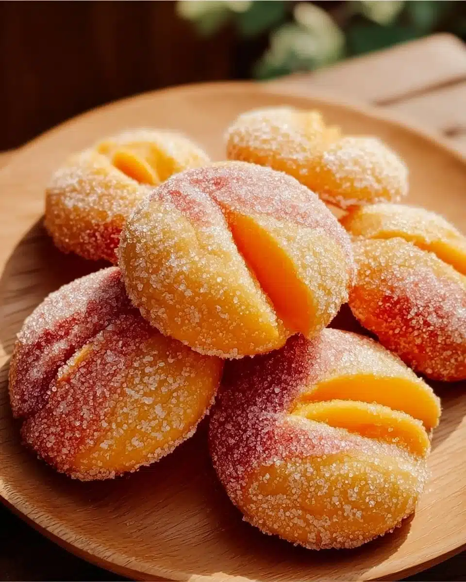Delicious Italian Peach Cookies on a plate, perfect for any dessert lover.