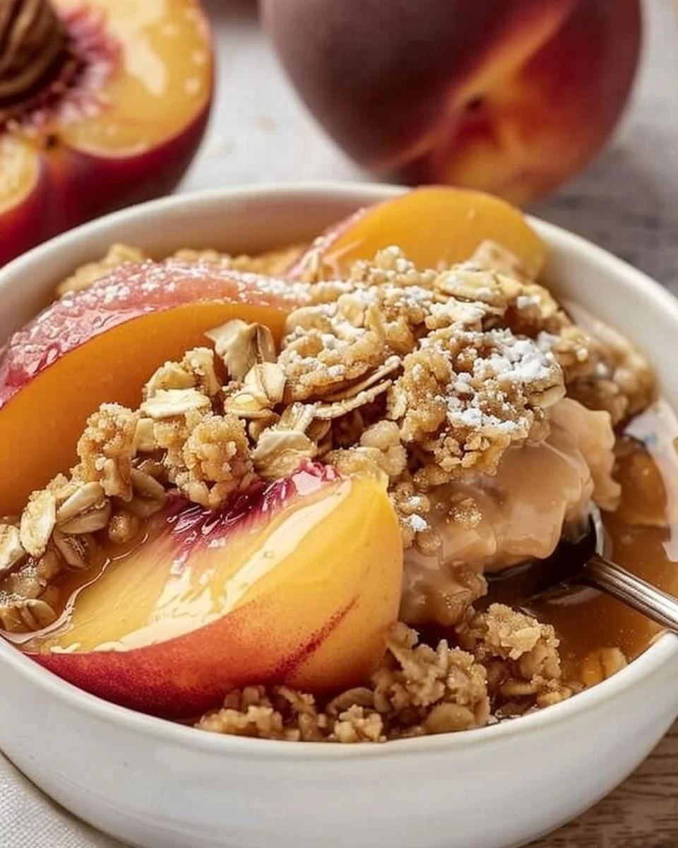 Juicy Peach Crisp with Oatmeal