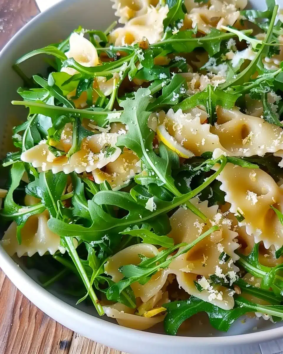 Lemon Arugula Pasta Salad Recipe
