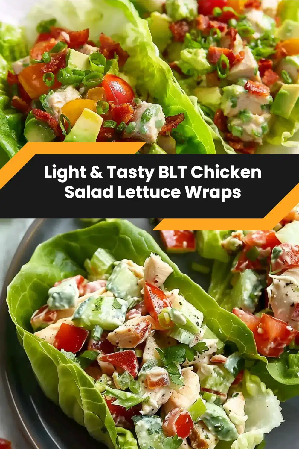 Light & Tasty BLT Chicken Salad Lettuce Wraps