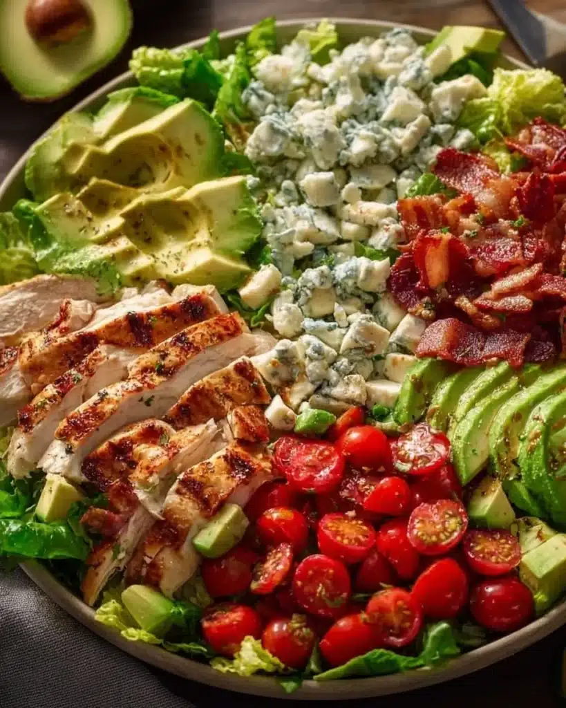 Savory BLT Chicken Salad with crispy bacon, fresh lettuce, and grilled chicken