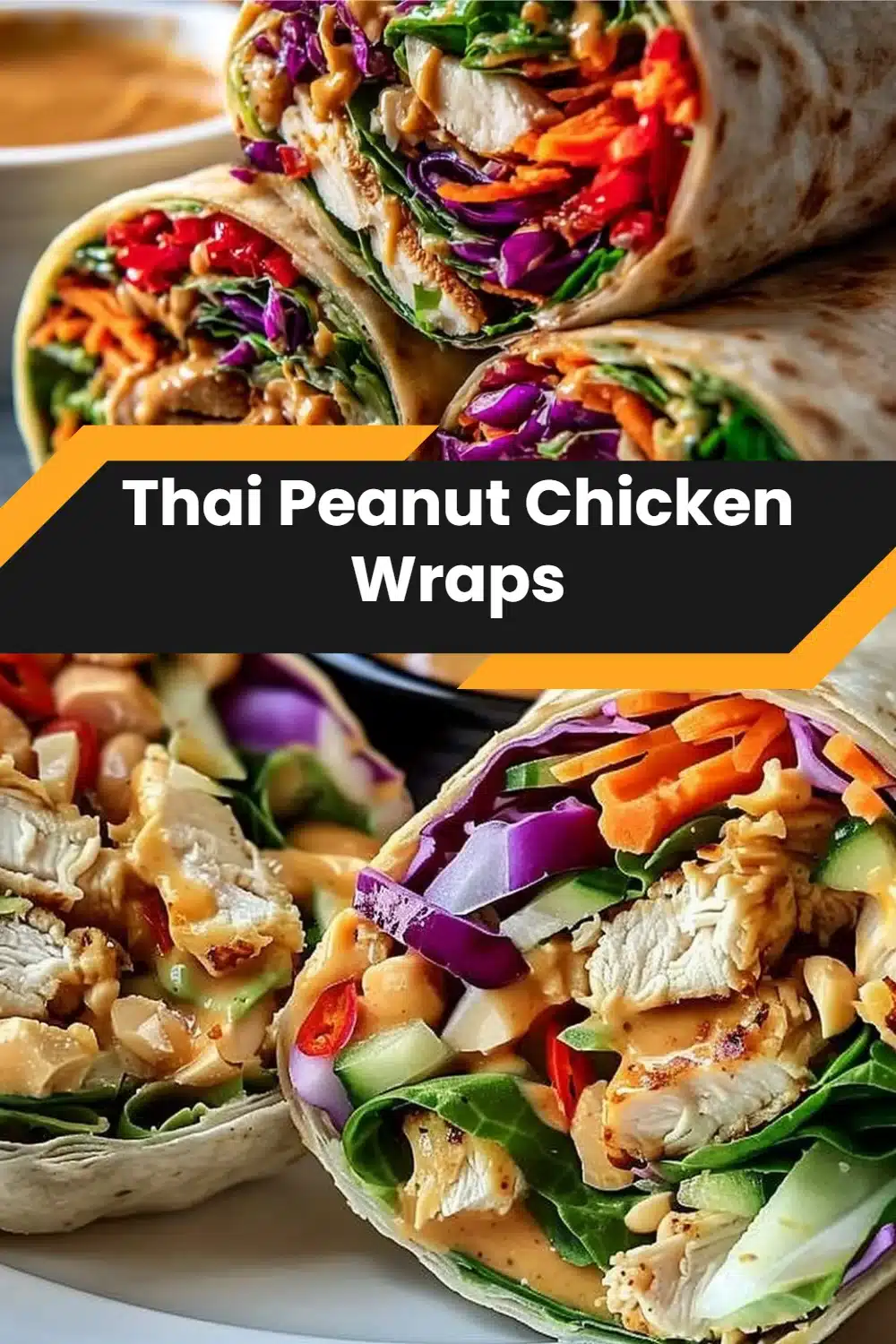 Thai Peanut Chicken Wraps