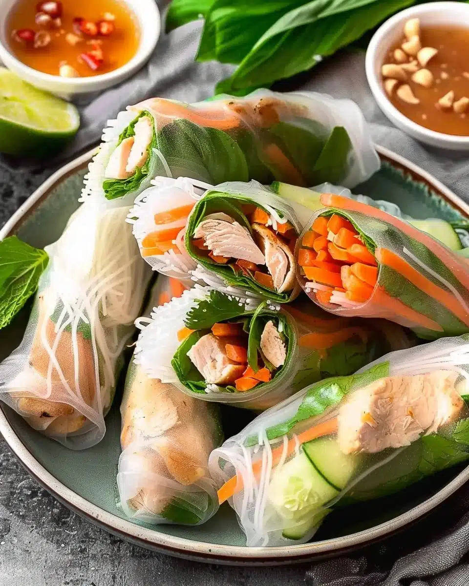 Vietnamese Summer Rolls with Chicken