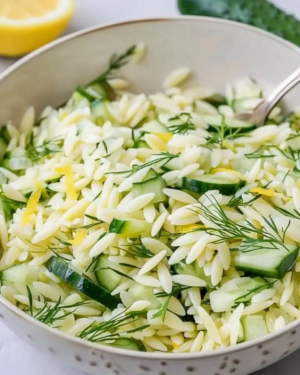Zesty Cucumber Lemon Orzo Salad