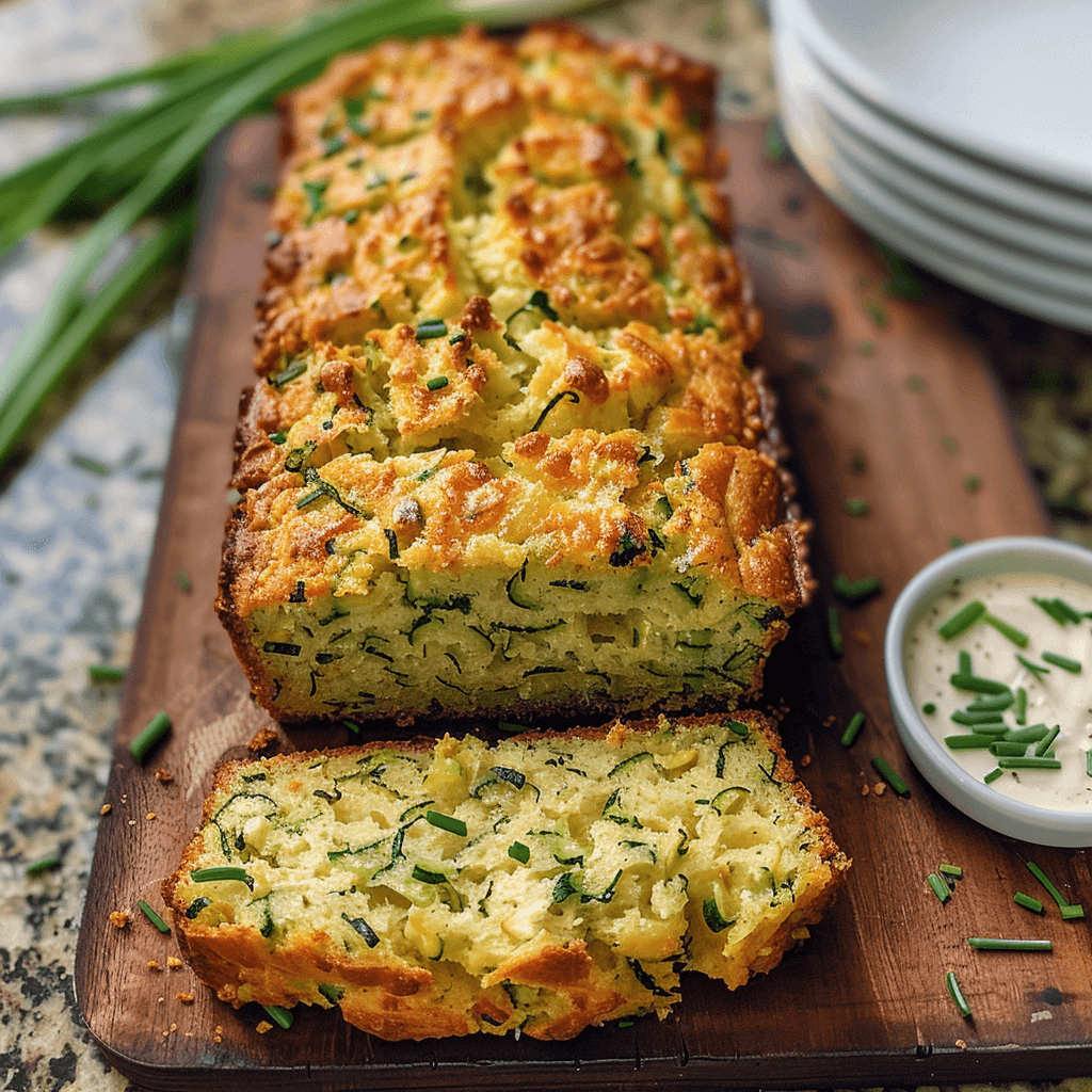 Green Onion Zucchini Cheddar Quick Bread