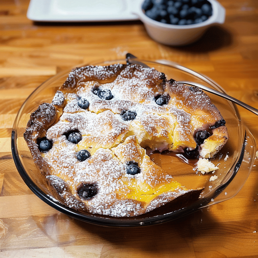 Fresh Lemon-Blueberry Dutch Baby
