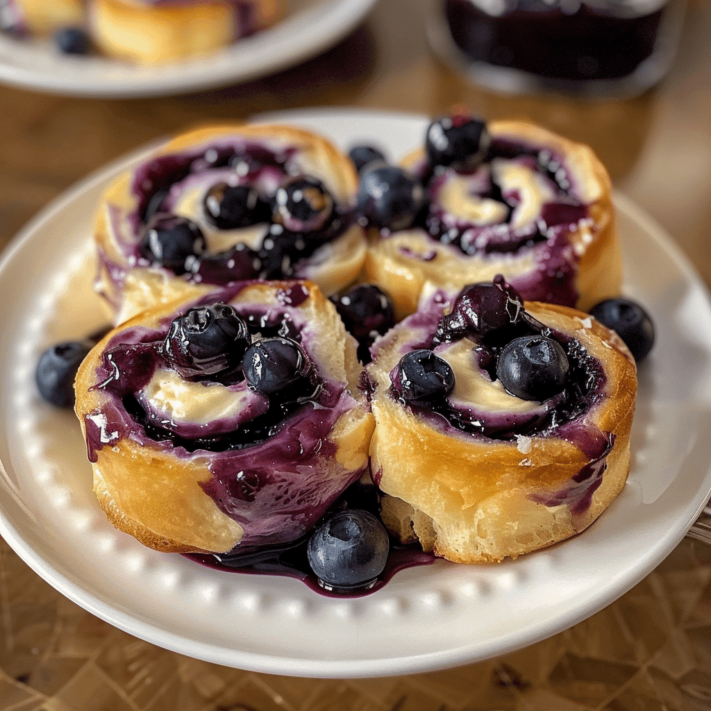 Blissful Blueberry Cheesecake Rolls