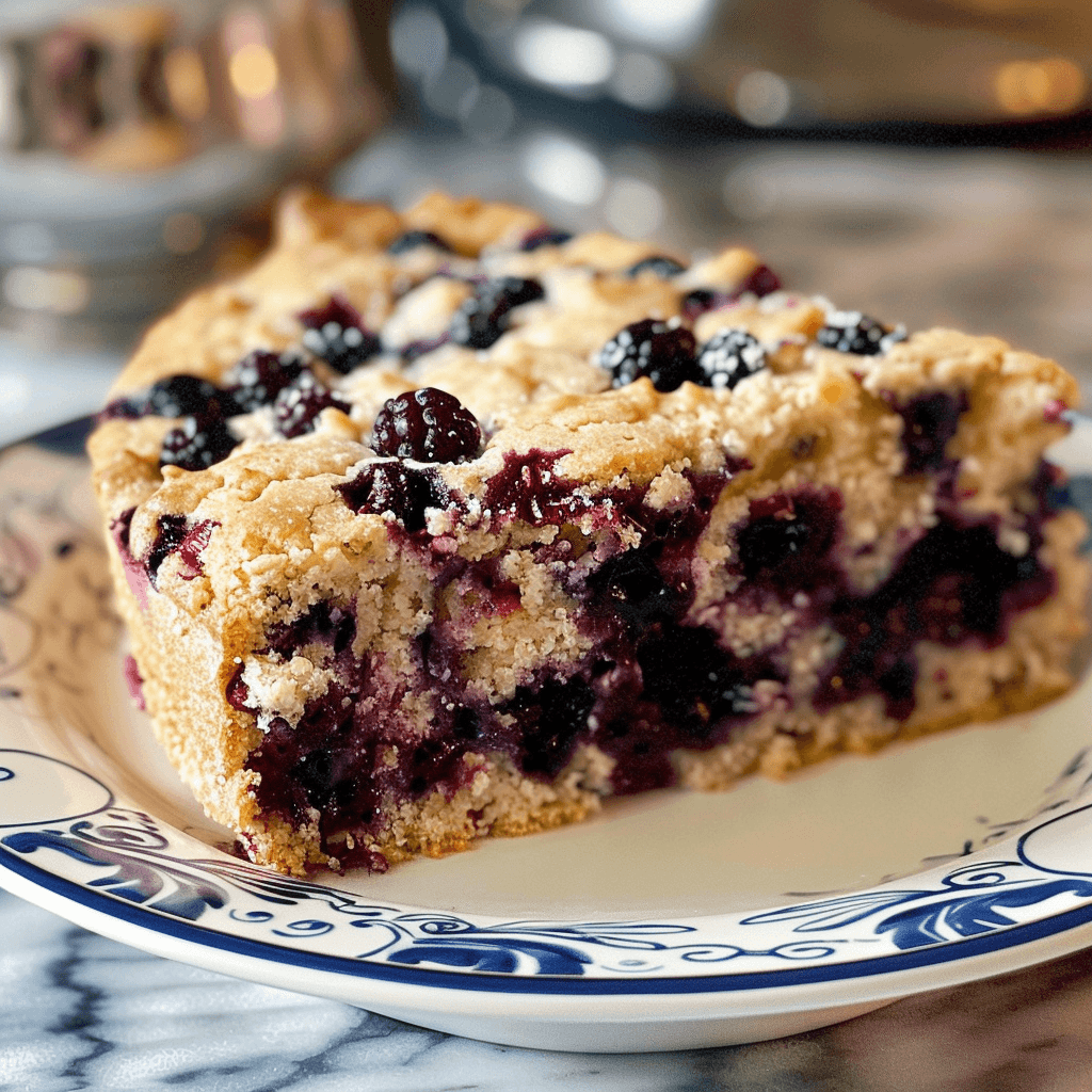 Huckleberry Cake: Zesty Lemon & Berry Delight