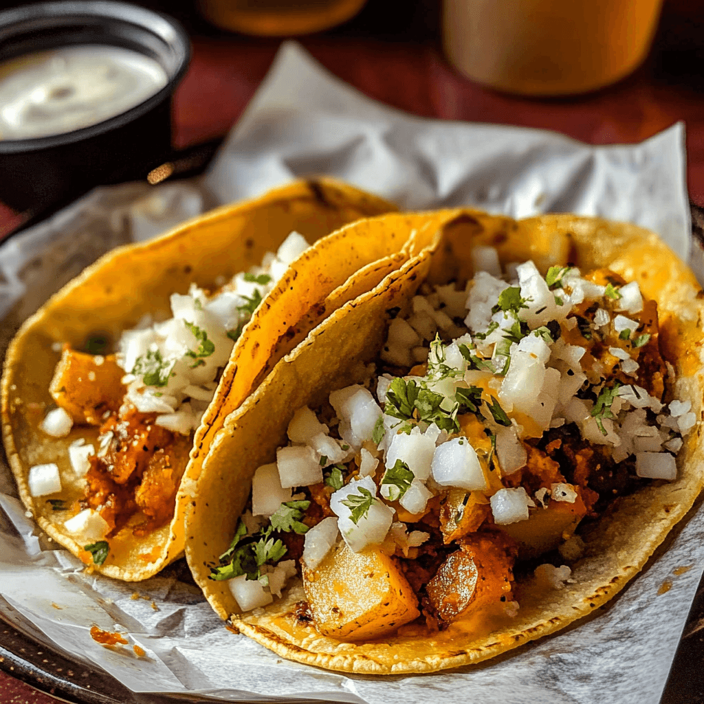 Cheesy Potato Tacos Recipe (Tacos de Papa)