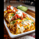 Smothered Baked Chicken Burritos AKA
