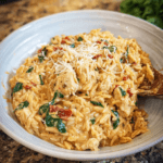 Slow Cooker Creamy Tuscan Chicken Orzo