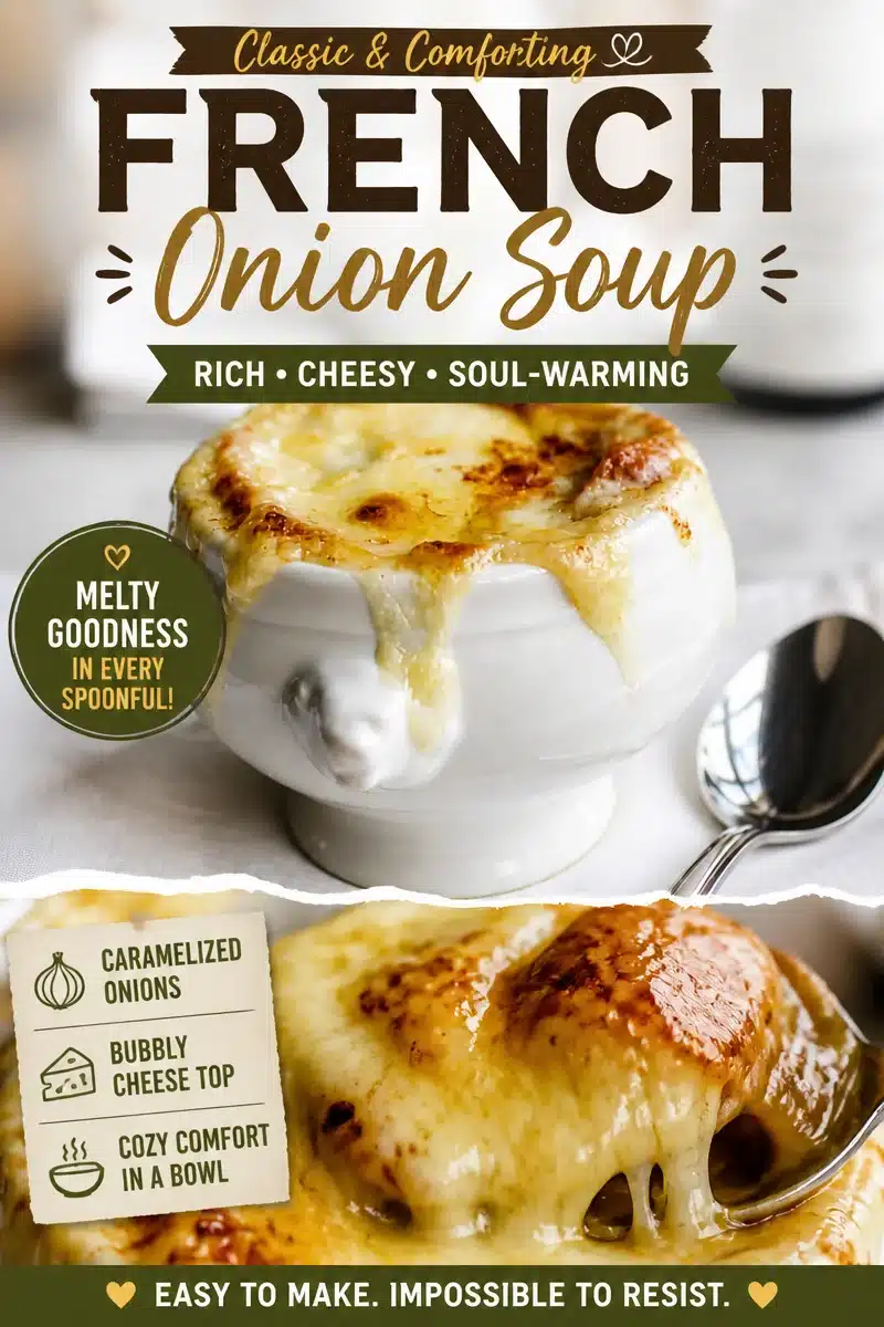 Comforting French Onion Soup Gratinee to Warm Your Soul