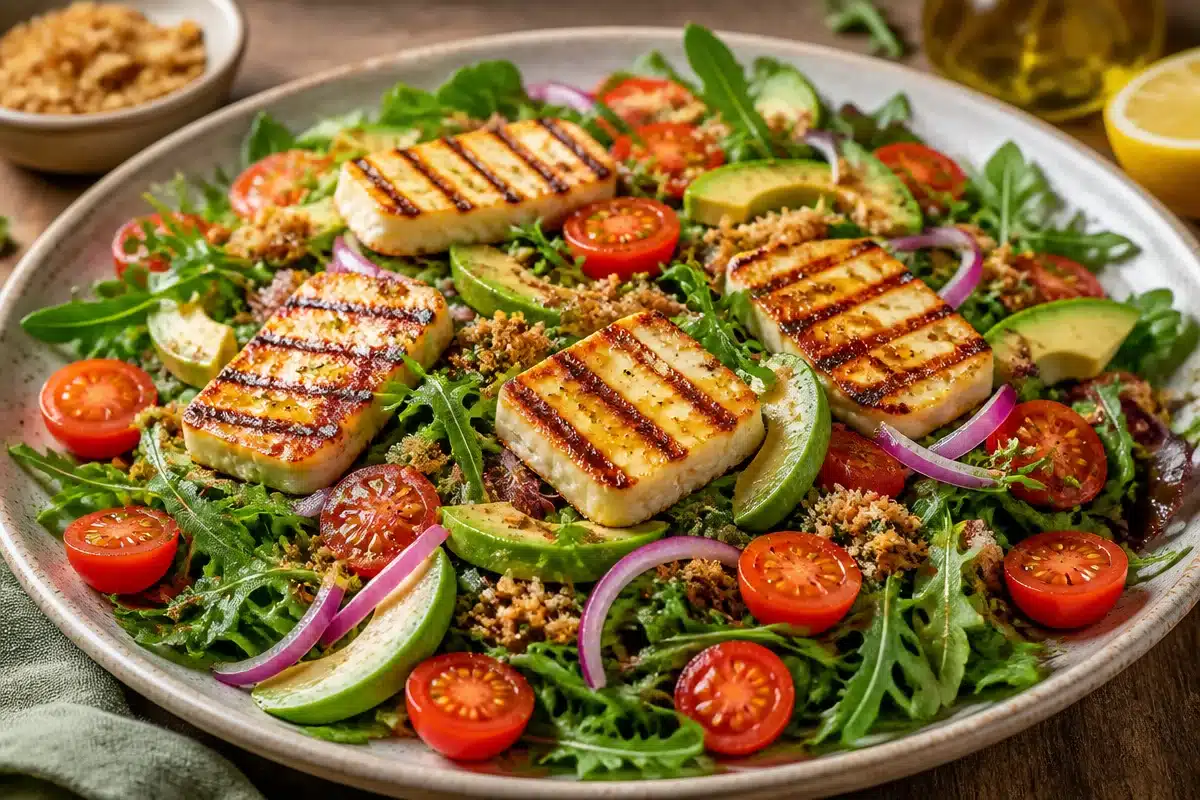 Grilled Halloumi Salad
