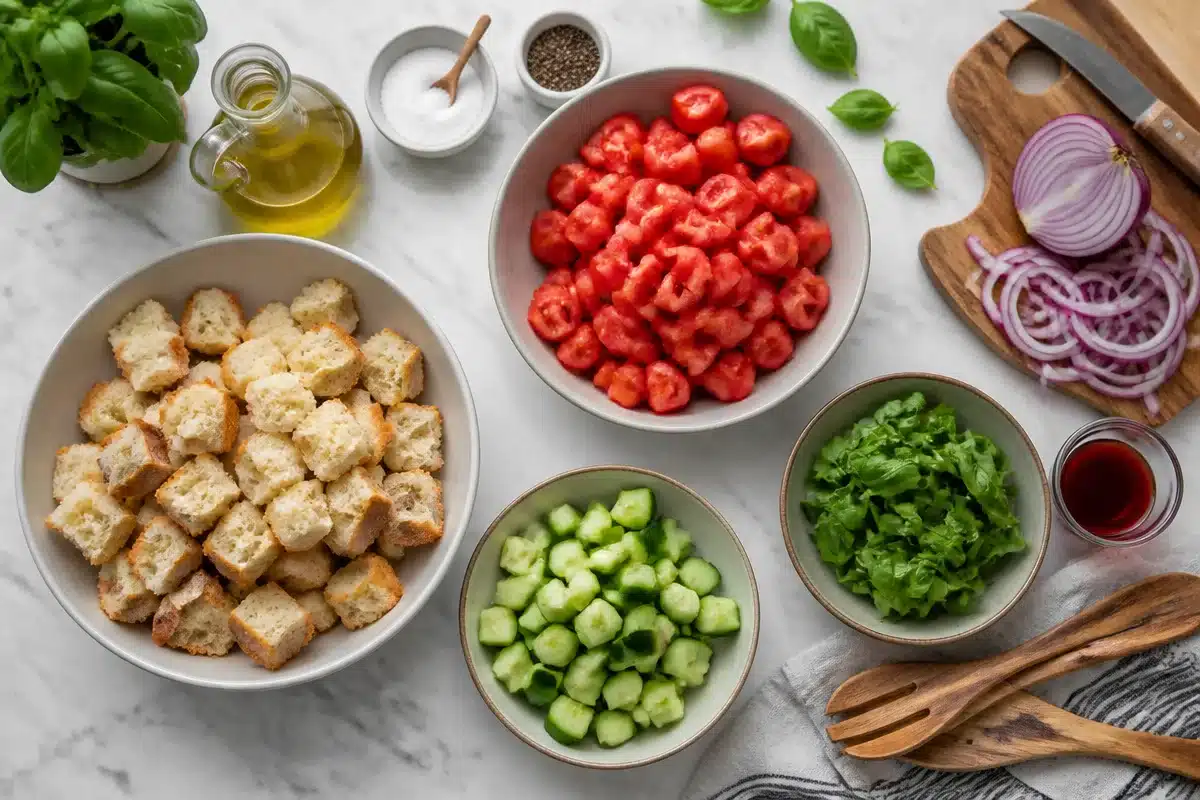 Fresh Panzanella Italian Bread Salad (A Summery Delight)