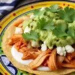 Delicious Chicken Tinga Mexica served with tortillas and toppings.