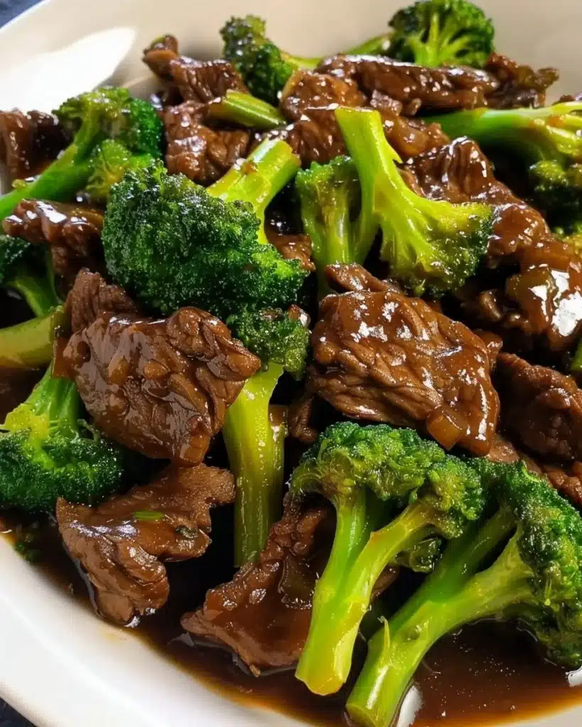 Delicious Chinese Beef & Broccoli dish with tender beef and fresh veggies