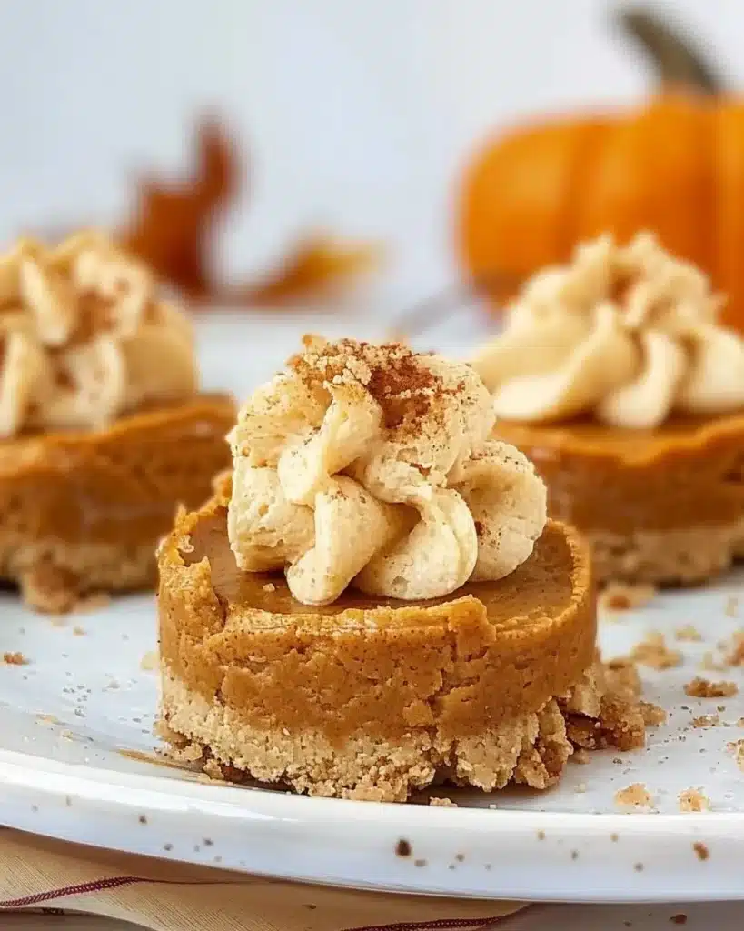 Delicious Keto Pumpkin Cheesecake Bites on a white plate