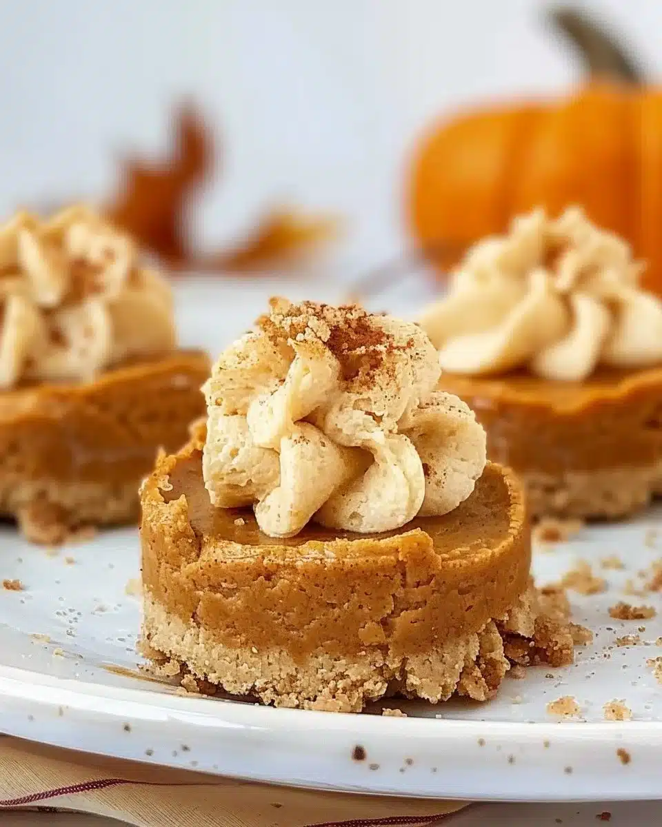 Delicious Keto Pumpkin Cheesecake Bites on a white plate