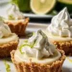 Mini No Bake Key Lime Pie desserts served on a platter