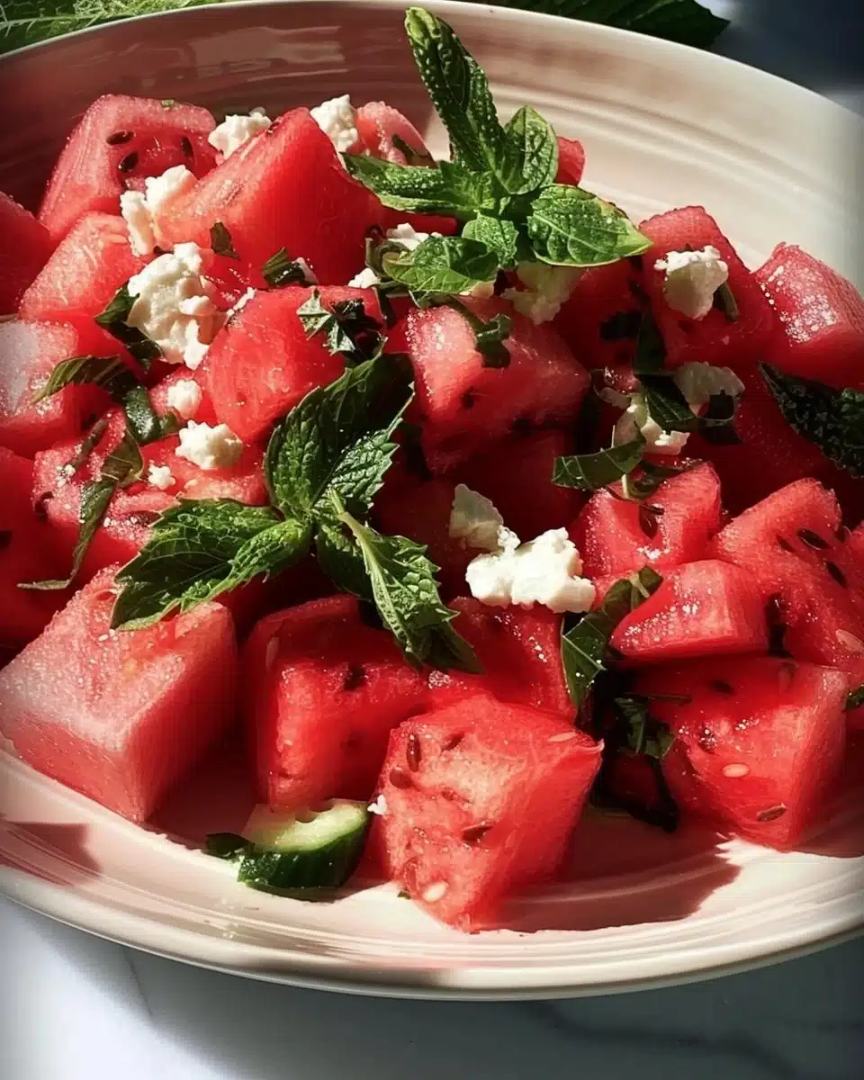 Martha Stewart's vibrant watermelon salad with feta and mint