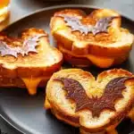 Mini Bat Grilled Cheese Sandwiches for Halloween party